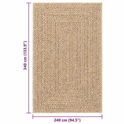 vidaXL Tapis ZIZUR 240x340 cm aspect jute Intérieur et extérieur