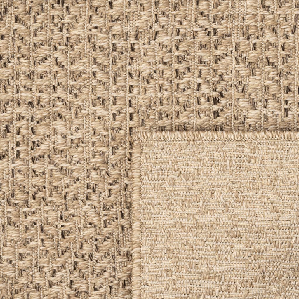 vidaXL Teppich ZIZUR 60x110 cm Jute-Optik Indoor und Outdoor