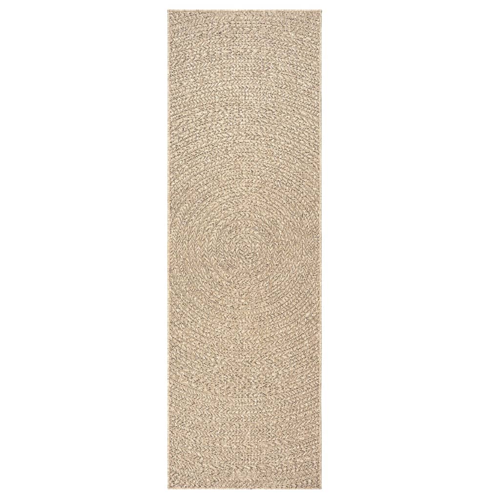 vidaXL Teppich ZIZUR 80x200 cm Jute-Optik Indoor und Outdoor