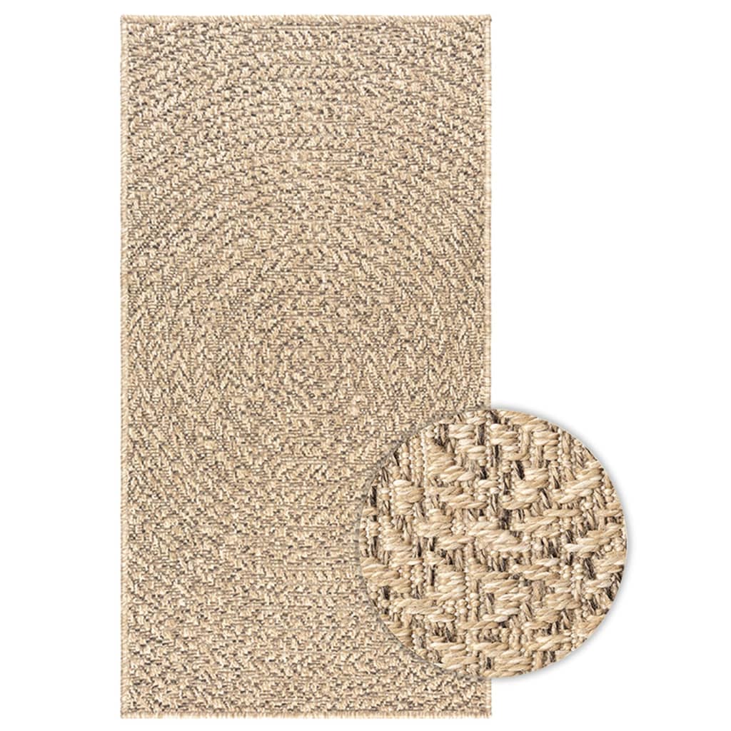 vidaXL Tapis ZIZUR 100x200 cm Aspect Jute Intérieur et Extérieur
