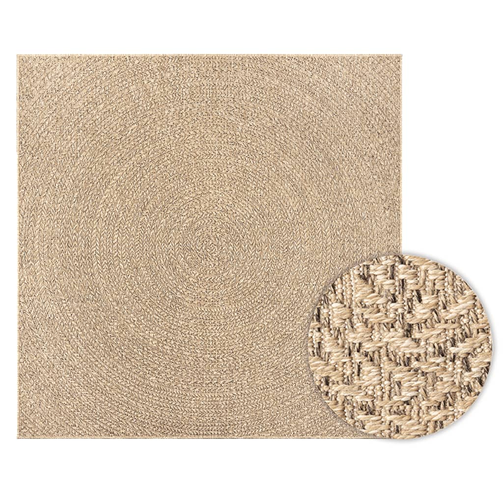 vidaXL Tapis ZIZUR 120x120 cm aspect jute Intérieur et extérieur