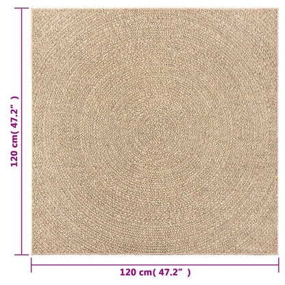 vidaXL Tapis ZIZUR 120x120 cm aspect jute Intérieur et extérieur