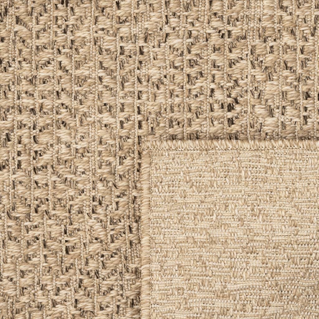 vidaXL Tapis ZIZUR 200x200 cm aspect jute Intérieur et extérieur