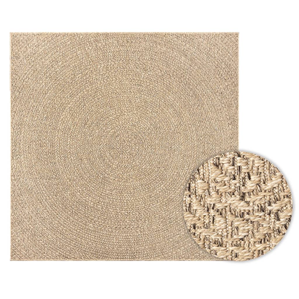 vidaXL Tapis ZIZUR 240x240 cm Aspect jute Intérieur et extérieur