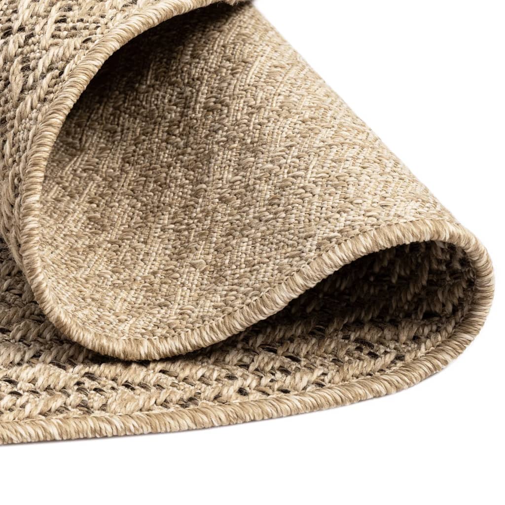 vidaXL Tapis ZIZUR Ø 200 cm aspect jute intérieur et extérieur