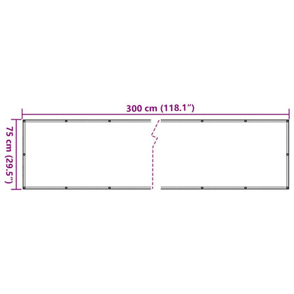 vidaXL Balkon-Sichtschutz Anthrazit 300x75 cm PVC