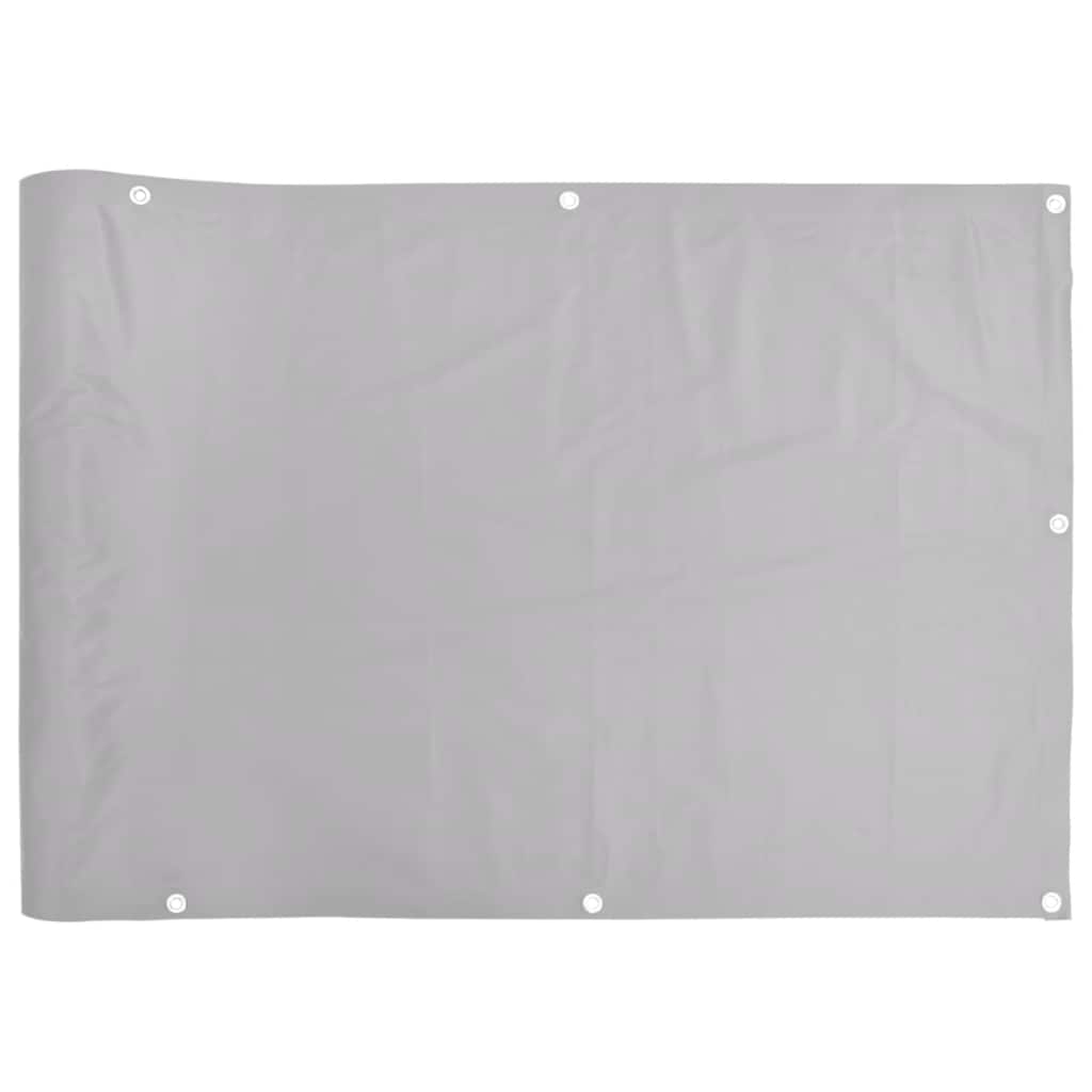 vidaXL Balkon-Sichtschutz Grau 400x75 cm PVC