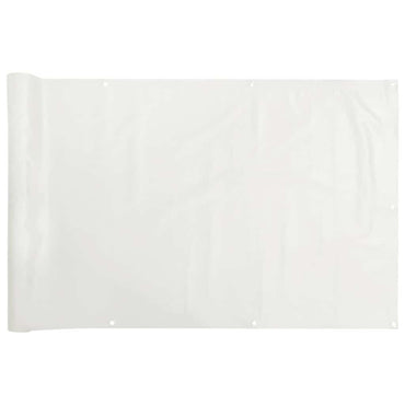 vidaXL Balkon-Sichtschutz Weiß 600x75 cm PVC
