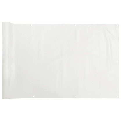 Balkon-Sichtschutz Weiß 600x75 cm PVC