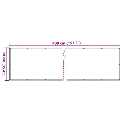 vidaXL Balkon-Sichtschutz Anthrazit 400x90 cm PVC