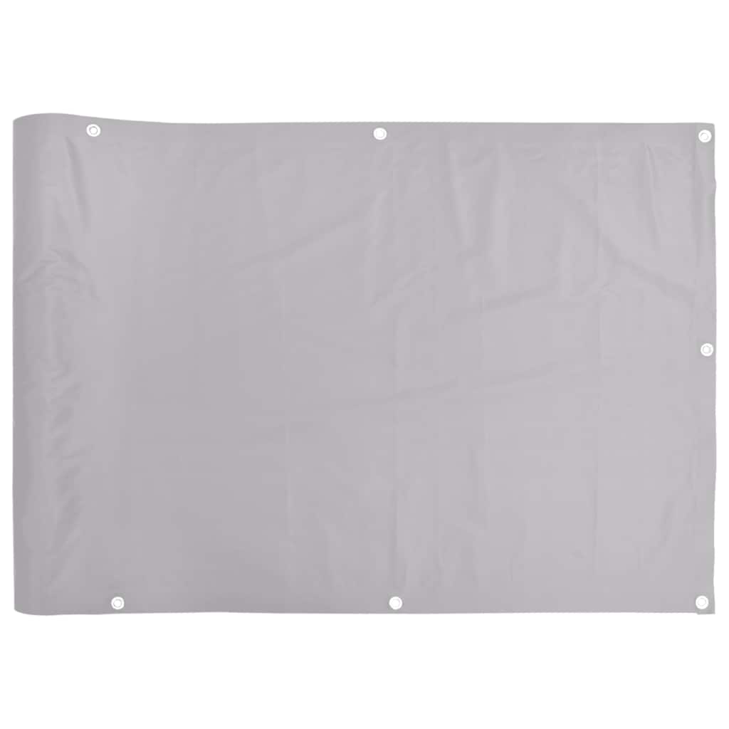 vidaXL Balkon-Sichtschutz Grau 400x90 cm PVC