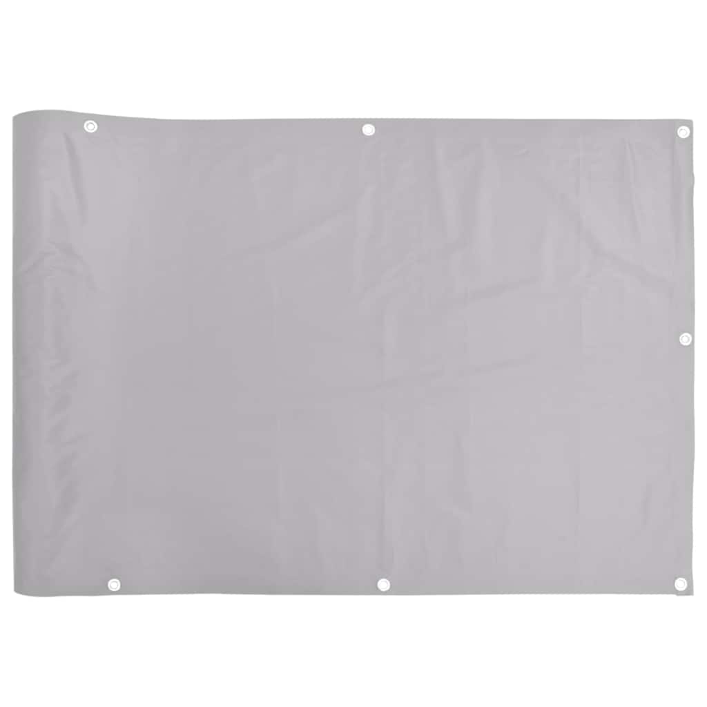 vidaXL Balkon-Sichtschutz Grau 500x90 cm PVC