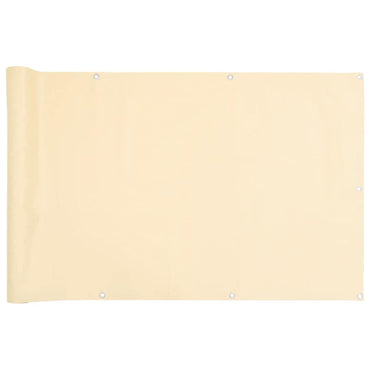 vidaXL Balkon-Sichtschutz Creme 300x90 cm PVC