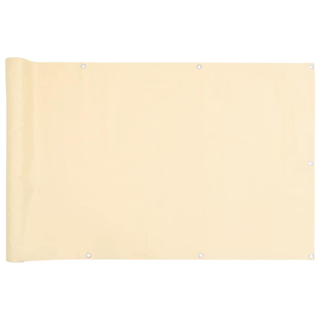 vidaXL Balkon-Sichtschutz Creme 400x90 cm PVC