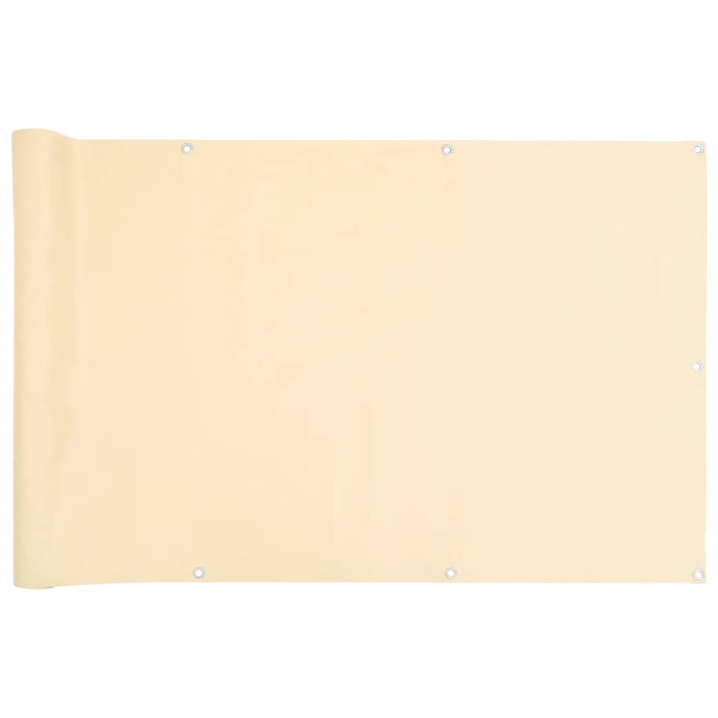 vidaXL Balkon-Sichtschutz Creme 500x90 cm PVC
