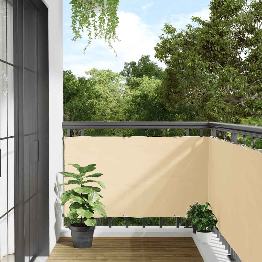 vidaXL Balkon-Sichtschutz Creme 500x90 cm PVC