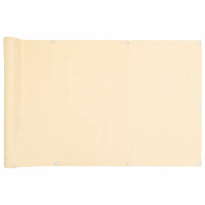 vidaXL Balkon-Sichtschutz Creme 600x90 cm PVC