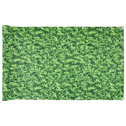 vidaXL Balkon-Sichtschutz Pflanzen-Optik Grün 400x90 cm PVC