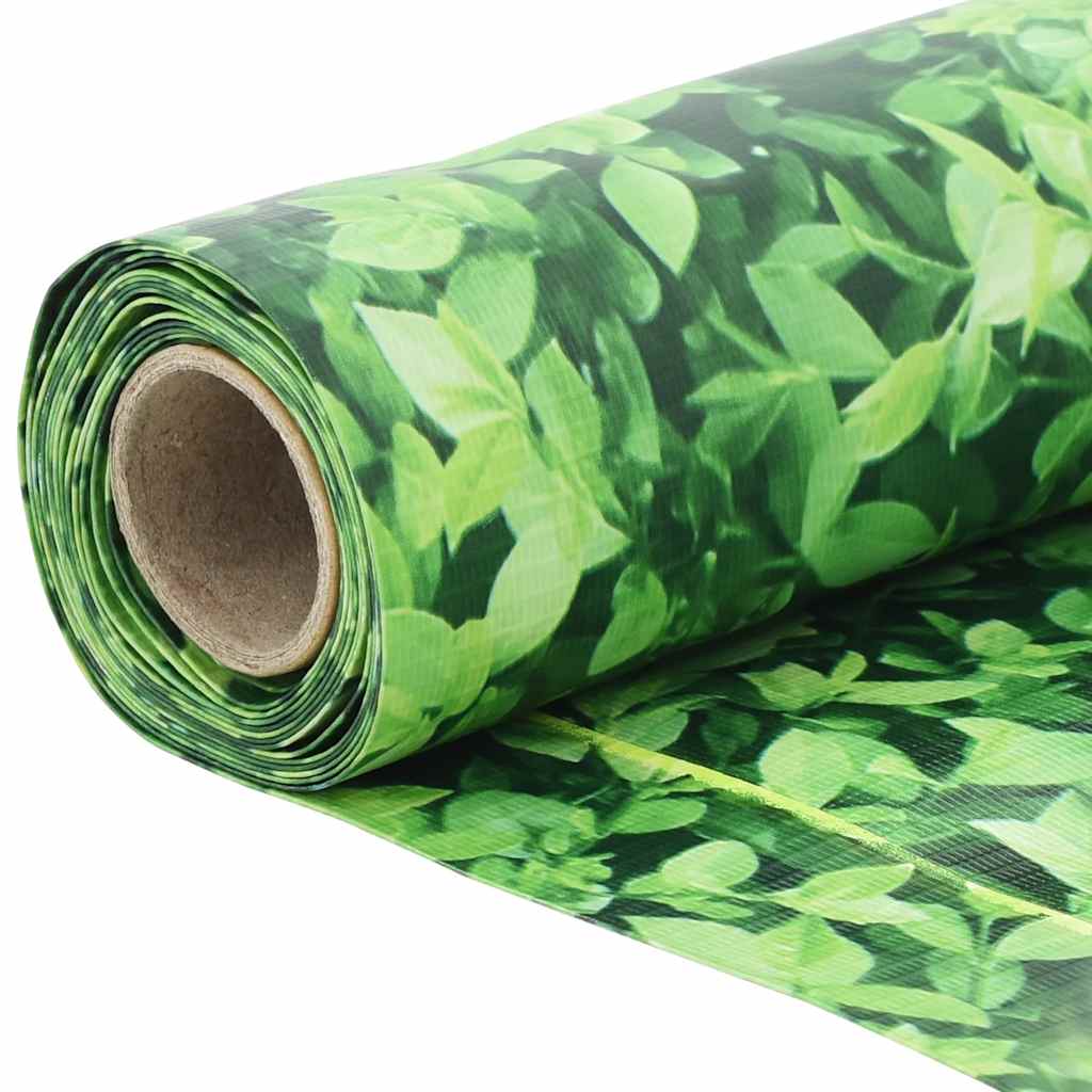 vidaXL Balkon-Sichtschutz Pflanzen-Optik Grün 400x90 cm PVC