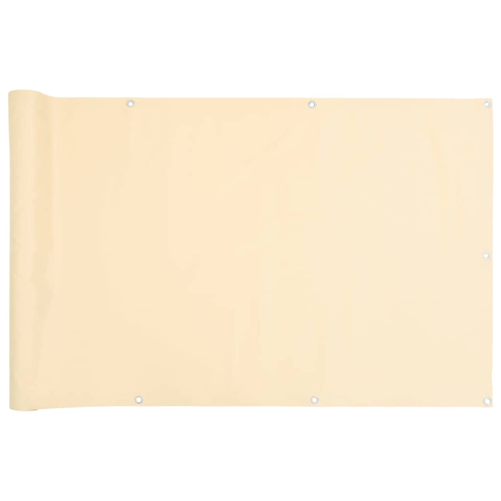 vidaXL Balkon-Sichtschutz Creme 700x120 cm PVC