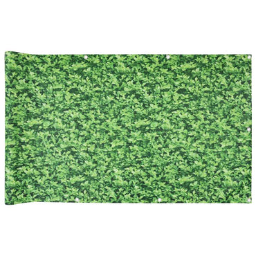 vidaXL Balkon-Sichtschutz Pflanzen-Optik Grün 500x120 cm PVC