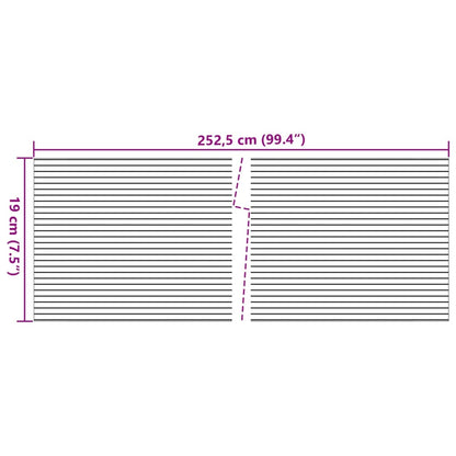 vidaXL Sichtschutzstreifen 10 Stk. Hellgrau 252,5x19 cm PVC