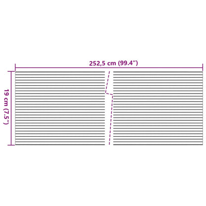 vidaXL Sichtschutzstreifen 10 Stk. Grau 252,5x19 cm PVC