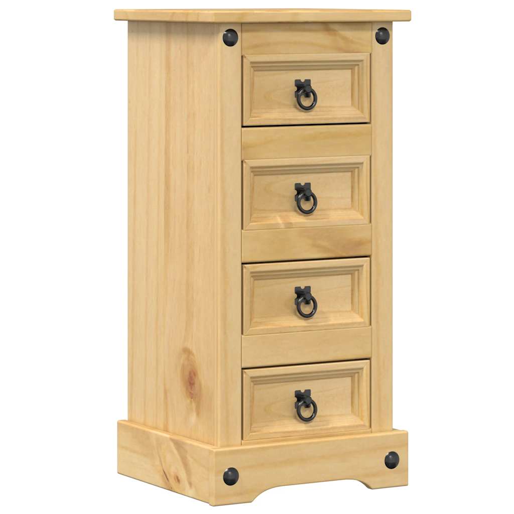 vidaXL Nachttisch Corona 35x32,5x74 cm Massivholz Kiefer