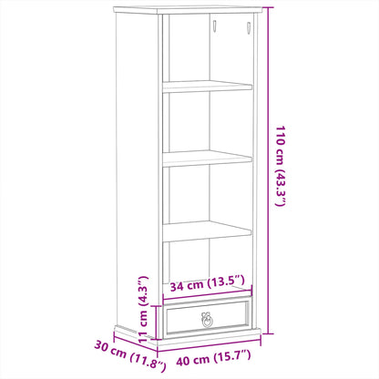 vidaXL Meuble CD Corona 40x30x110 cm pin massif