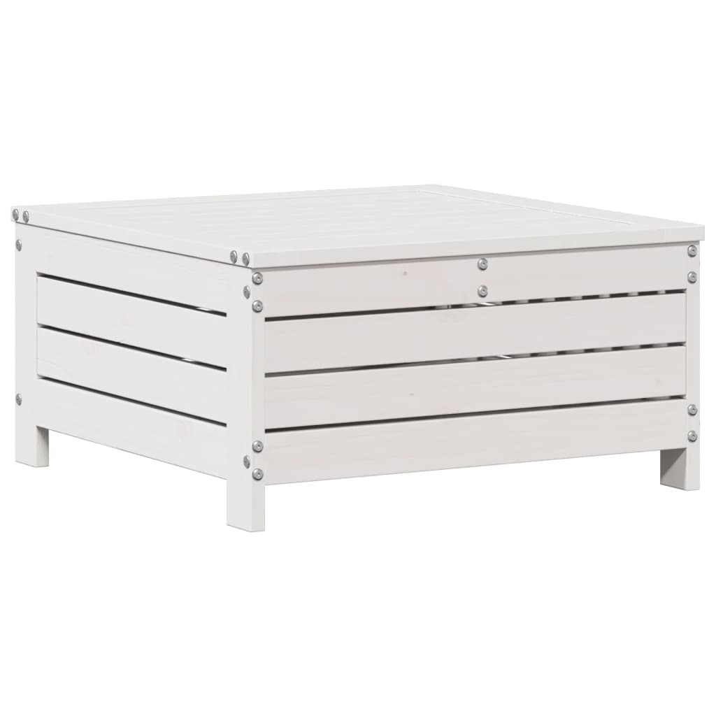 vidaXL 6-tlg. Garten-Lounge-Set mit Kissen Weiß Massivholz Kiefer