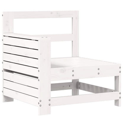 vidaXL 4-tlg. Garten-Sofagarnitur Weiß Massivholz Kiefer