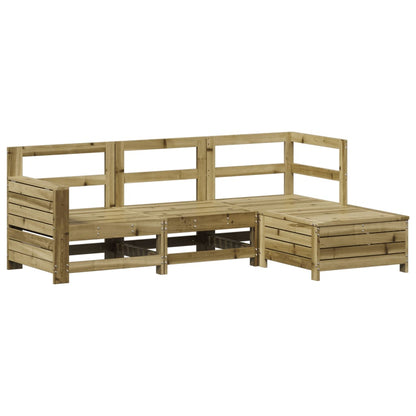 vidaXL Salon de jardin 4 pcs en pin imprégné