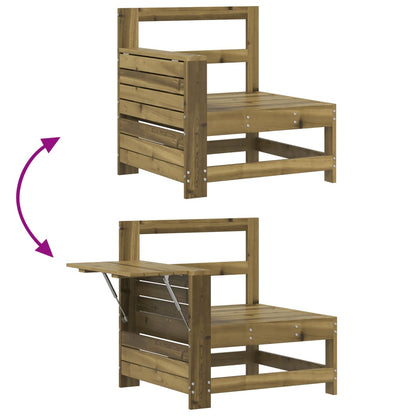 vidaXL Salon de jardin 4 pcs en pin imprégné