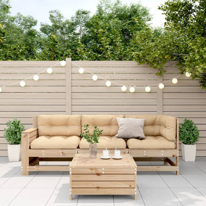 vidaXL Salon de jardin 4 pièces avec coussins en pin massif