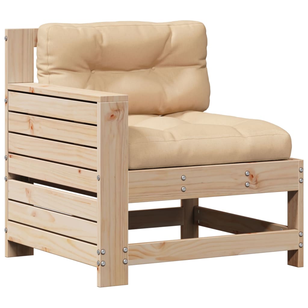 vidaXL Salon de jardin 4 pièces avec coussins en pin massif