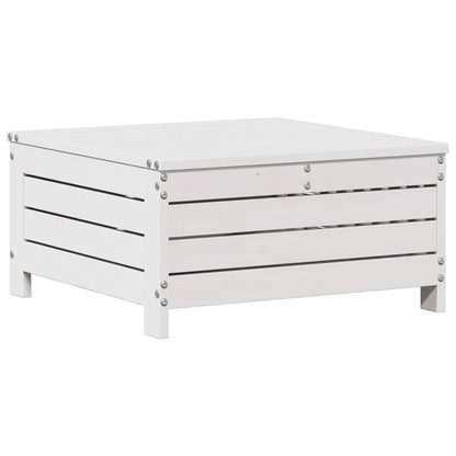 vidaXL Ensemble de salon de jardin 4 pcs avec coussins Blanc Bois de pin massif