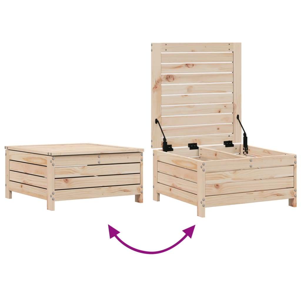vidaXL 4-tlg. Garten-Sofagarnitur Massivholz Kiefer