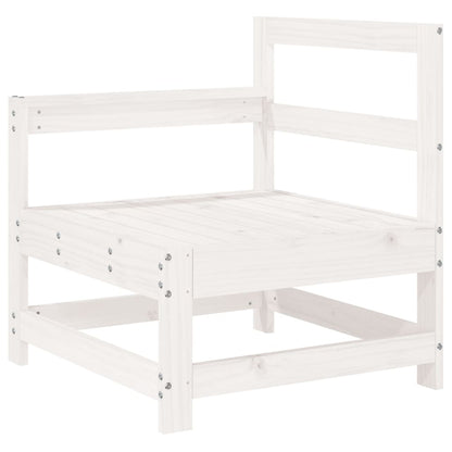 vidaXL 4-tlg. Garten-Sofagarnitur Weiß Massivholz Kiefer