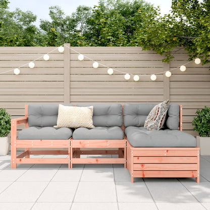 vidaXL 4-tlg. Garten-Sofagarnitur Massivholz Douglasie