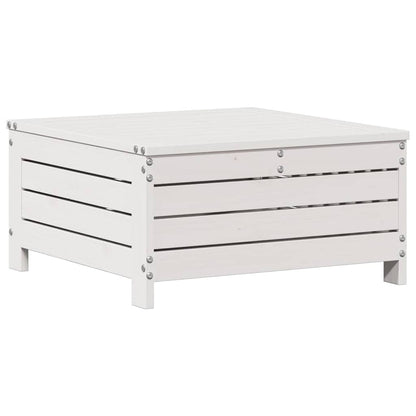 vidaXL Ensemble de salon de jardin 4 pcs avec coussins Blanc Bois de pin massif