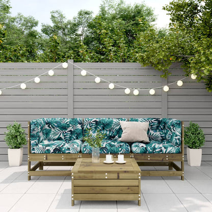 vidaXL Salon de jardin 4 pcs avec coussins, bois de pin imprégné