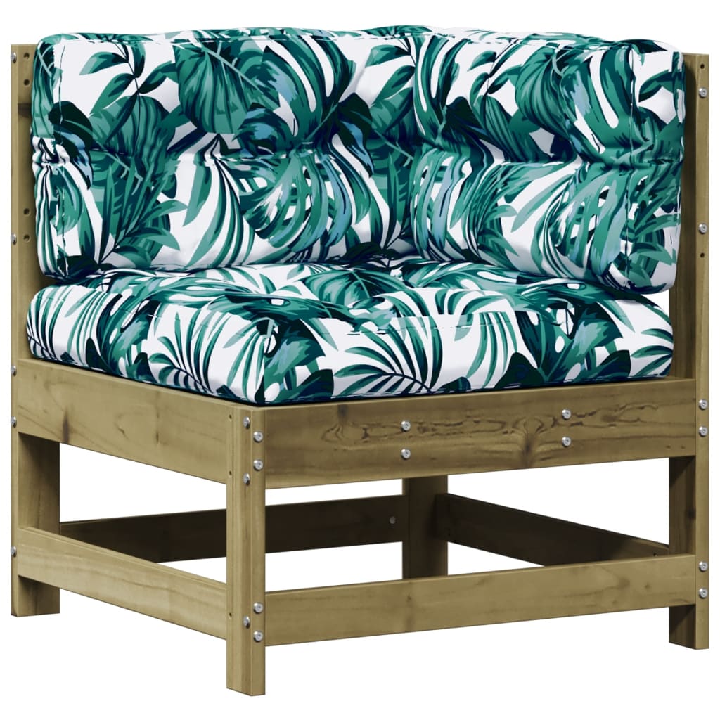 vidaXL Salon de jardin 4 pcs avec coussins, bois de pin imprégné