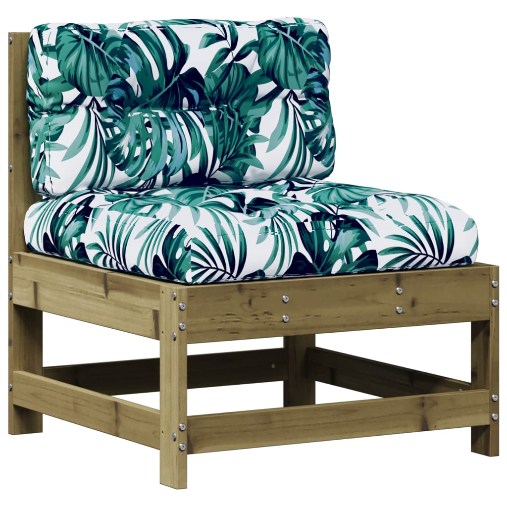 vidaXL Salon de jardin 4 pcs avec coussins, bois de pin imprégné