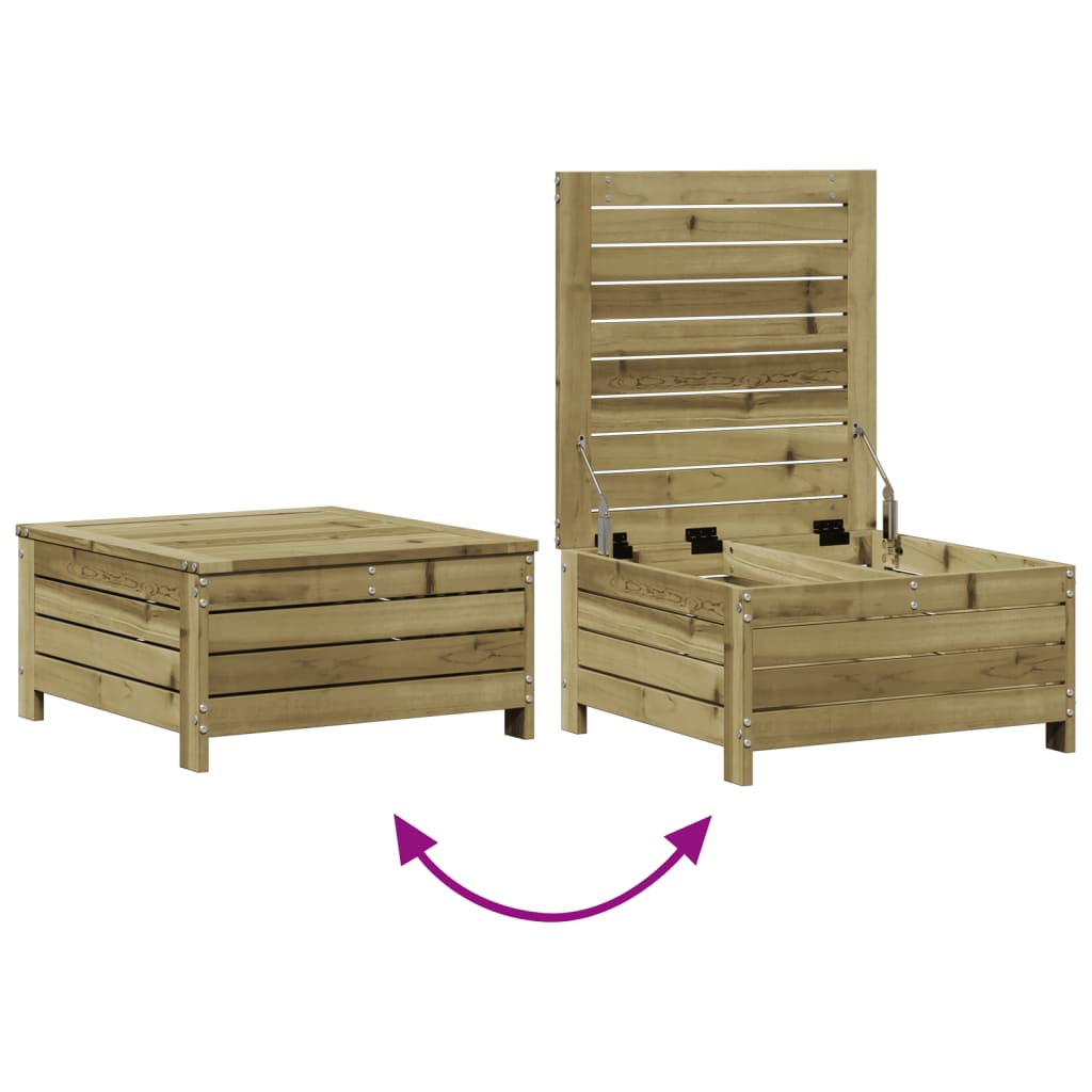 vidaXL Salon de jardin 4 pcs avec coussins, bois de pin imprégné