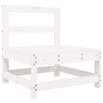 vidaXL 4-tlg. Garten-Sofagarnitur Weiß Massivholz Kiefer
