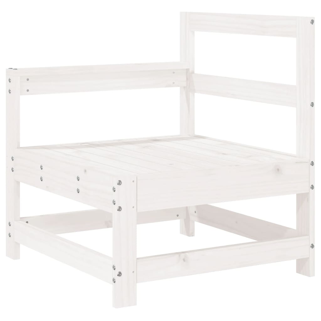vidaXL 4-tlg. Garten-Sofagarnitur Weiß Massivholz Kiefer