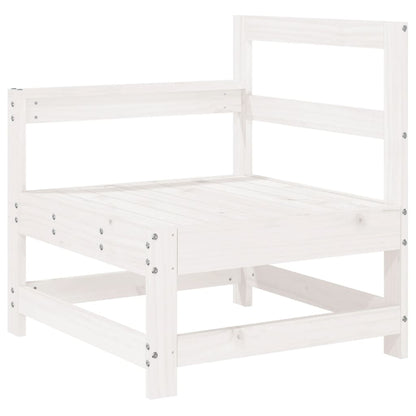 vidaXL 4-tlg. Garten-Sofagarnitur Weiß Massivholz Kiefer