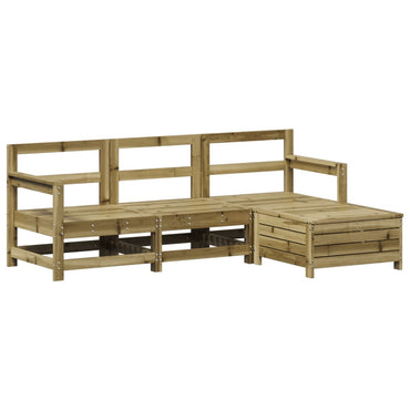 vidaXL Salon de jardin 4 pcs en pin imprégné