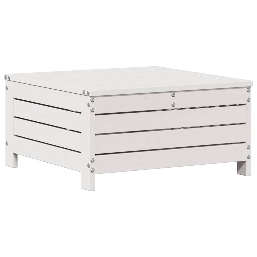 vidaXL 4-tlg. Garten-Lounge-Set mit Kissen Weiß Massivholz Kiefer