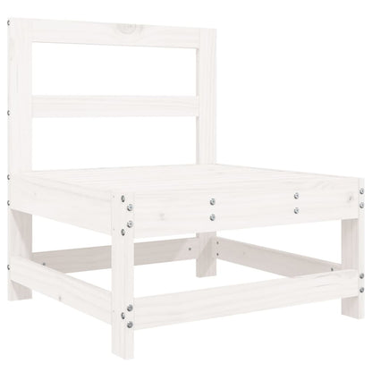 vidaXL 4-tlg. Garten-Sofagarnitur Weiß Massivholz Kiefer